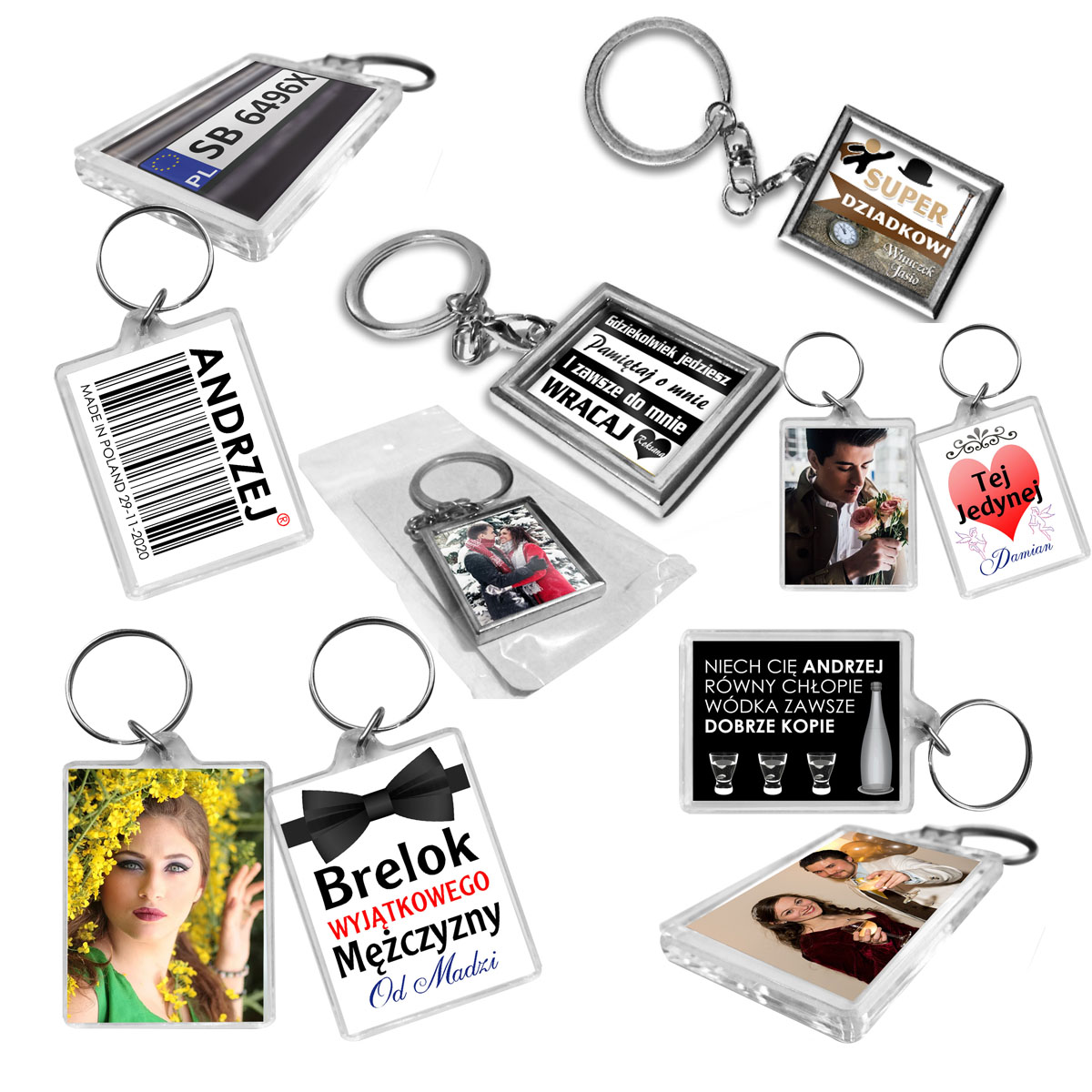 Breloki personalizowane z twoim zdjęciem i dedykacją